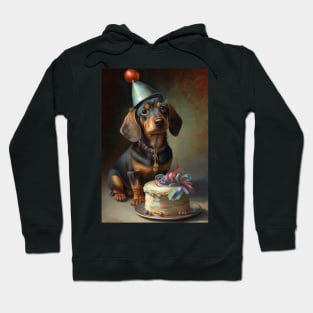 Daschund Dog Birthday Party Card Hoodie